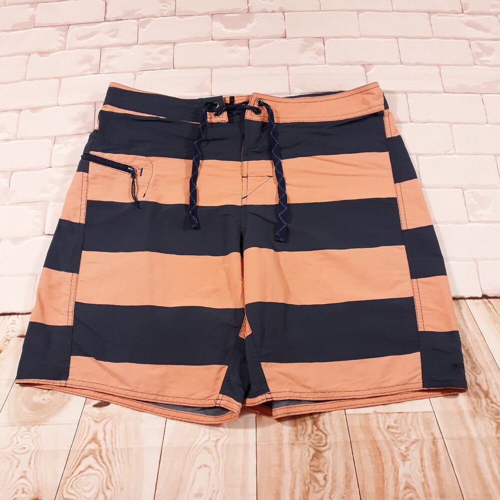 Patagonia Swim Trunks Water Beach Shorts Mens Size‎ 31 x 7.5 Nylon Blue Orange